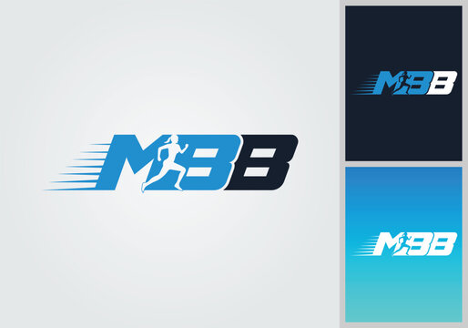 MBB Fitness Logo Running Silhouette with Speed Lines