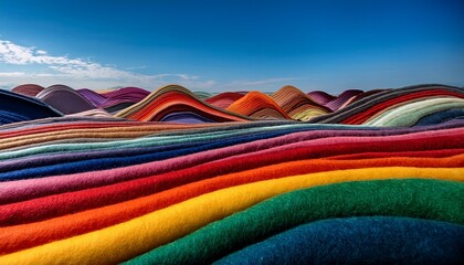 Abstract Layered Felt Landscape