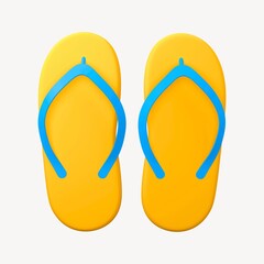Cartoon flip flop clipart, footwear design