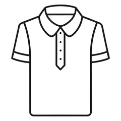 Naklejka premium Minimalist outline sketch of a classic t shirt clean and modern apparel design element