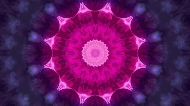 Vibrant pink and purple abstract mandala pattern