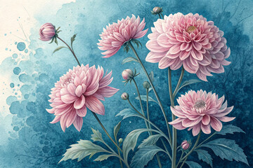 pink flowers background