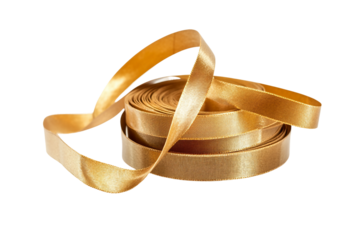 Gift wrapping ribbon isolated on transparent background