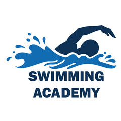 Swimming Club Logo Design. Swimmer icon design. Creative Swimmer Vector