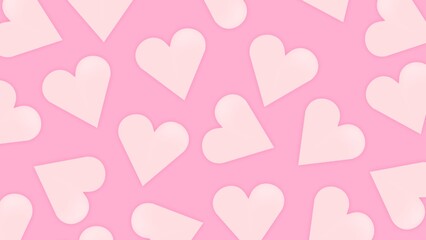 Heart shape computer wallpaper, pink theme background