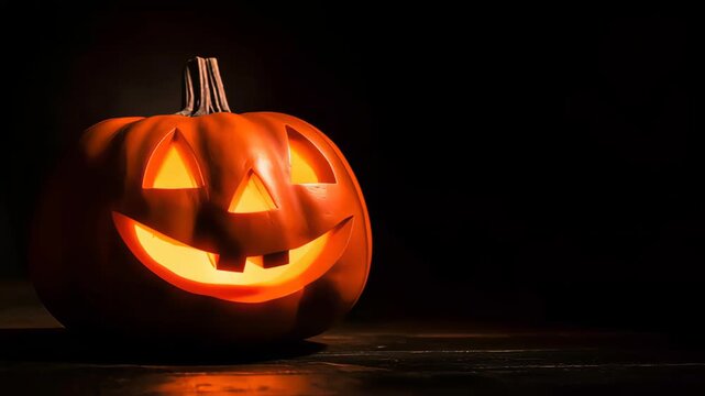 Halloween pumpkin display home digital art dark environment close-up view festive concept