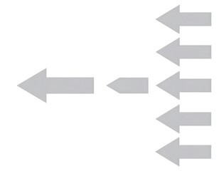 Gray arrows radiating from a central point