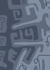 Minimal abstract image for printing. Picture for modern interiors. The picture is painted by hand on a tablet. © neurostructure