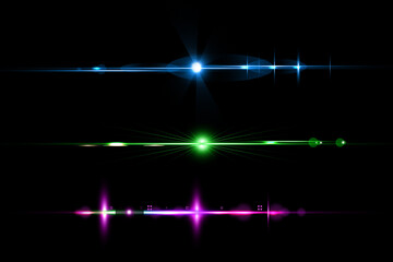 Colorful light streaks creating a vibrant abstract design in the dark