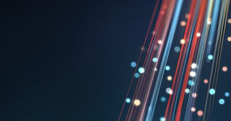 Abstract digital lines and particles