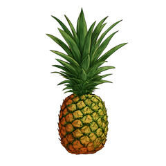 pineapple isolated on white