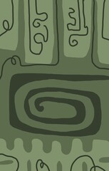 Minimal abstract image for printing. Picture for modern interiors. The picture is painted by hand on a tablet. © neurostructure