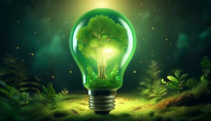 green energy lightbulb concept