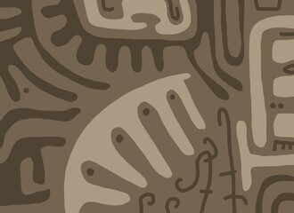 Minimal abstract image for printing. Picture for modern interiors. The picture is painted by hand on a tablet. © neurostructure