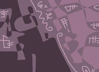 Minimal abstract image for printing. Picture for modern interiors. The picture is painted by hand on a tablet. © neurostructure