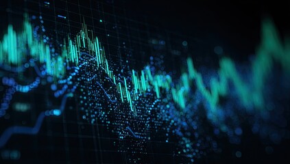 Abstract financial chart display (4)