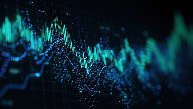 Abstract financial chart display (4)