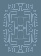 Minimal abstract image for printing. Picture for modern interiors. The picture is painted by hand on a tablet. © neurostructure