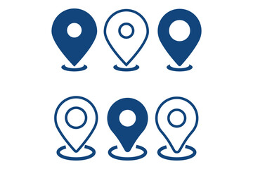 Location pin icons. Location pin icon collection