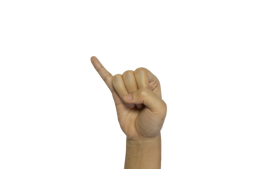 Raised Pinky Finger Gesture PNG with Transparent Backdrop for Digital Composition and Design