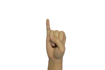 Isolated Hand Pointing Upward to Suggest a Concept on a Transparent PNG File