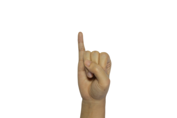 Isolated Hand Pointing Upward to Suggest a Concept on a Transparent PNG File