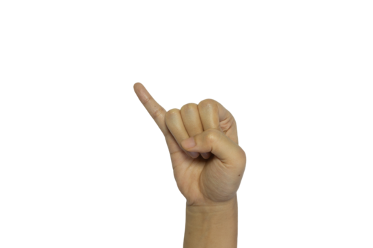 Raised Pinky Finger Gesture PNG with Transparent Backdrop for Digital Composition and Design