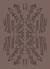 Minimal abstract image for printing. Picture for modern interiors. The picture is painted by hand on a tablet. © neurostructure