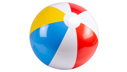 Beach Volleyball PNG, Outdoor Sports Ball, Transparent Background, Summer Game Equipment, White and Yellow Volleyball for Sand Court