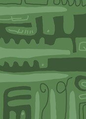 Minimal abstract image for printing. Picture for modern interiors. The picture is painted by hand on a tablet. © neurostructure