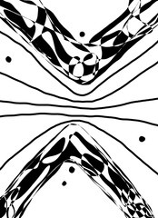 Minimal abstract image for printing. Picture for modern interiors. The picture is painted by hand on a tablet. © neurostructure