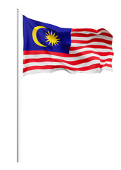 Fototapeta premium Png flag of Malaysia collage element, transparent background
