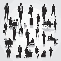 business people silhouettes