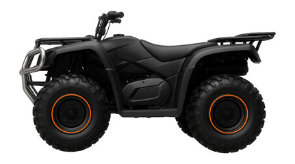 All-terrain vehicle with large knobby tires and tubular steel bumper