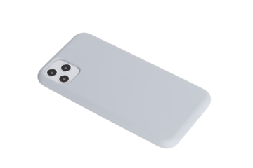 White smartphone case png mockup product showcase back view