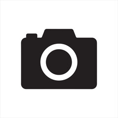 Digital Photography Icon: A simple, monochrome silhouette of a camera, the universal symbol of photography, offering a clear and concise representation.