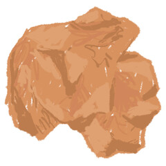 Brown paper ball element transparent png