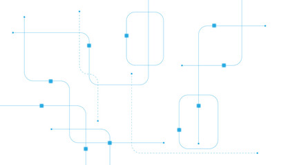 vectors Abstract connecting lines and dots., Social networking, network connection and global communication technology background