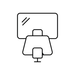 Meeting room icon with white background vector stock illustration