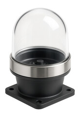 Fototapeta premium Compact radar dome with a transparent protective cover and mounting base