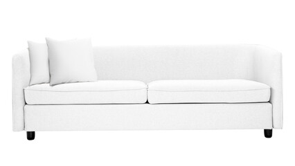 Classic white sofa png sticker, transparent background