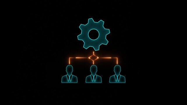 Business efficiency concept, how much a company or organization can produce as it relates to time, cost and quality on transparent background. motion graphics. 4k video
