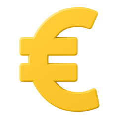 Euro png sign clipart, money currency exchange 3D on transparent background