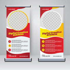 Corporate rollup or X banner design template	
