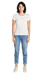 Fototapeta premium Png women's white tee mockup