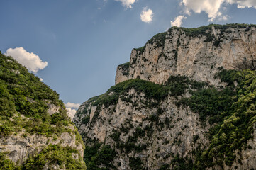 Spectacular summer landscape of the hills and mountains of the Marche