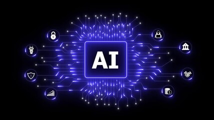 Artificial intelligence network connecting finance security robotics and growth technology. AI networks secure data and drive innovation in business, finance, and global systems. - Powered by Adobe