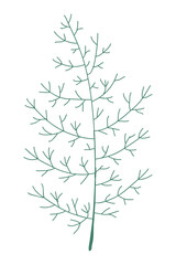 Cute doodle tree sticker design element