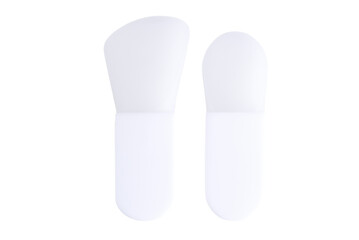 Cosmetic spatulas for applying cream isolated on transparent background, real photo.