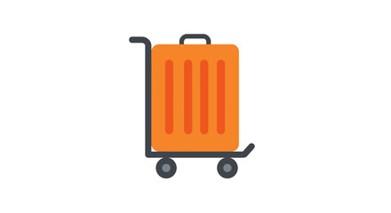 Stylish luggage cart ready for travel adventures or airport convenience and effortless mobility